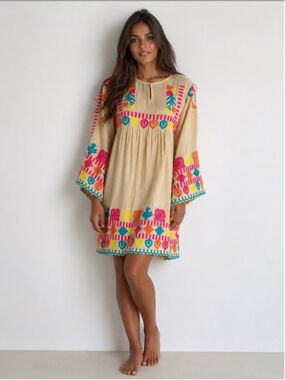 Sana Safinaz NWT Cotton Embroidered summer Dress in Sz S